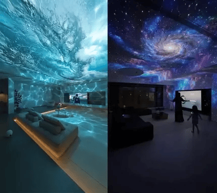 ✨PKNEW® NEXT-GEN SMART PROJECTION HD Smart Dynamic 5D Holographic Night Light Projector💎