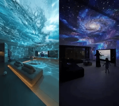 ✨PKNEW® NEXT-GEN SMART PROJECTION HD Smart Dynamic 5D Holographic Night Light Projector💎