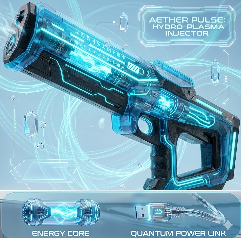 Motorized Water Blaster Toy - High-Speed Automatic Electric Water Gun for Boys & Adults - Continuous Shoot Summer Outdoor Pool Game
